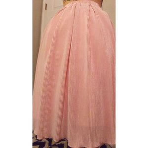 Pastel Pink Midi-Skirt